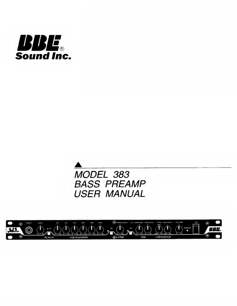 BBE 383 User manual