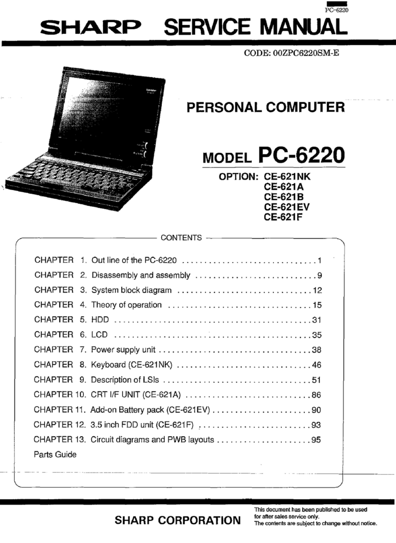 Sharp PC-6220 User manual