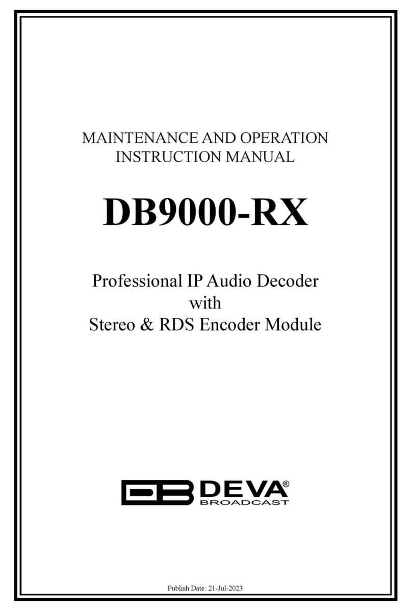 DEVA Broadcast DB9000-RX User manual