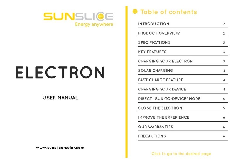 SUNSLICE ELECTRON User manual