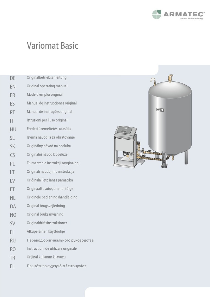 Armatec reflex Variomat Basic Installation instructions