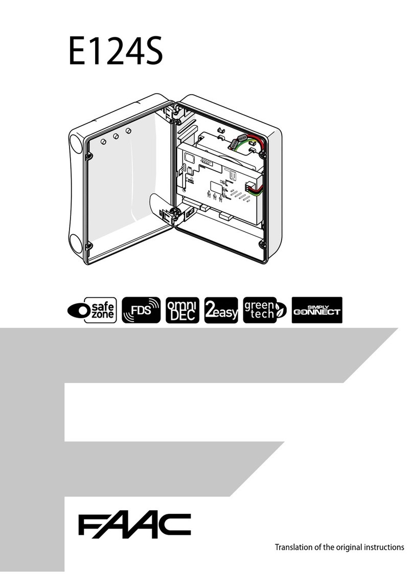 FAAC E124S User manual