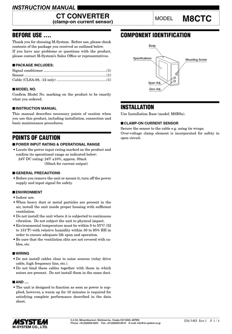 M-system M8CTC User manual