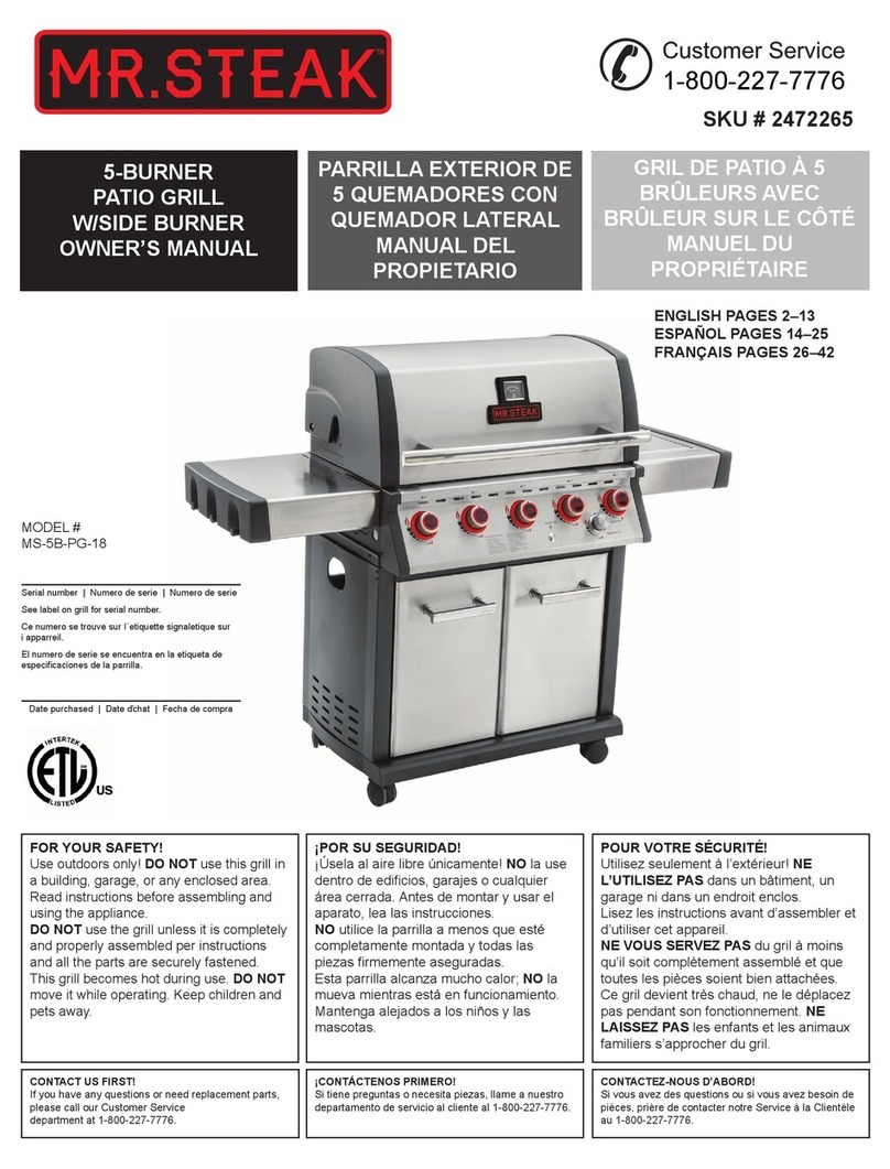 MR. Steak MS-5B-PG-18 User manual