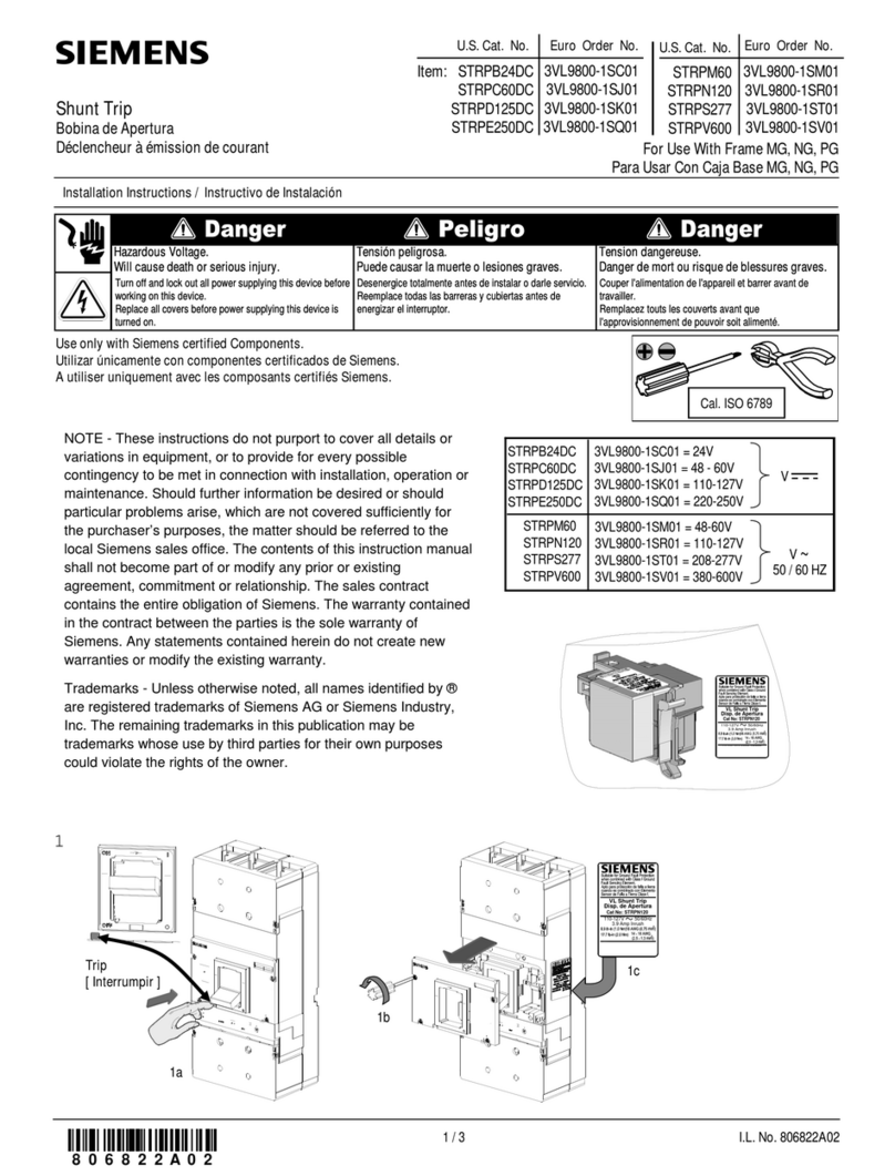 Siemens STRPB24DC User manual