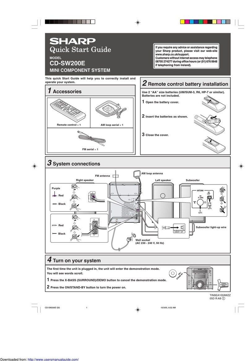 Sharp CD-SW200E User manual
