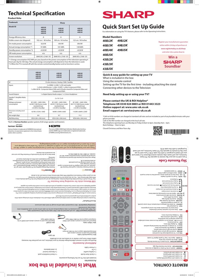 Sharp 40BJ2K User manual