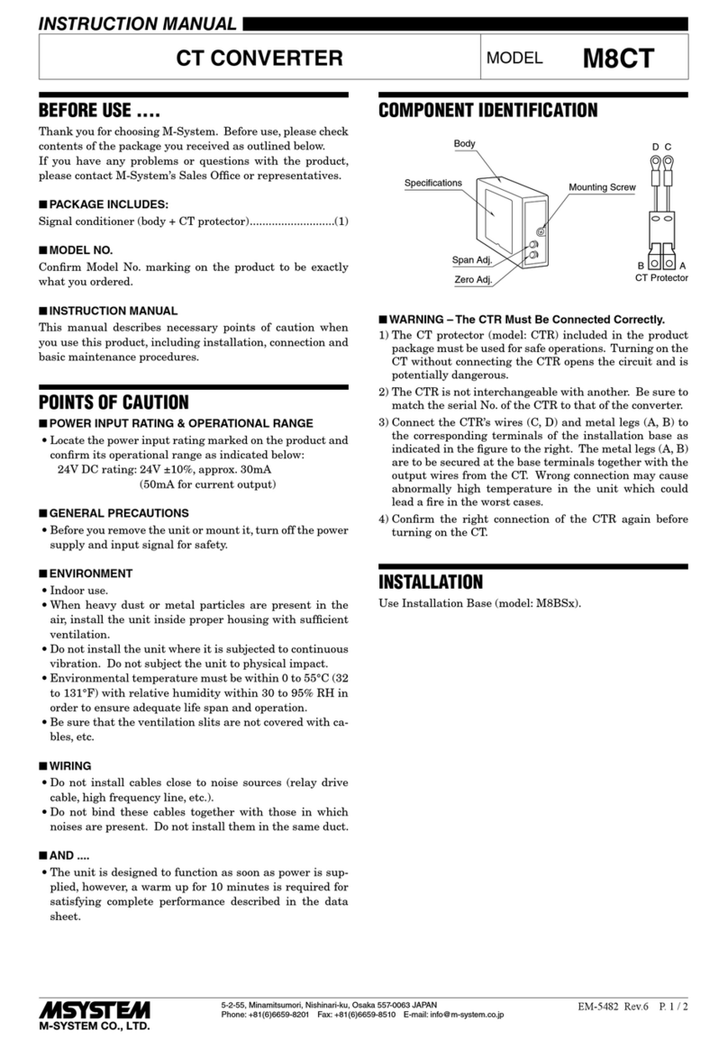 M-system M8CT User manual