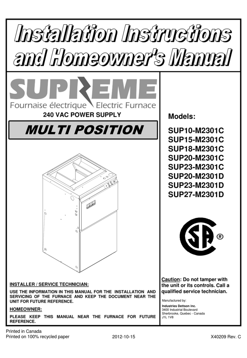 SUPREME SUP10-M2301C Installation instructions and homeowner's manual