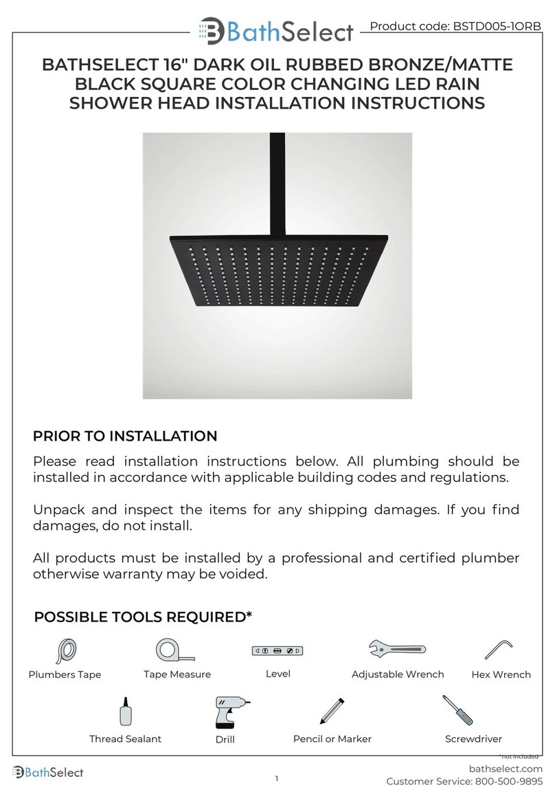 BATHSELECT BSTD005-1ORB User manual