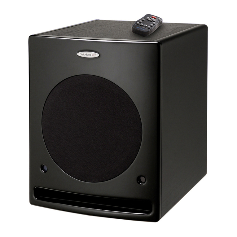 Velodyne CHT-8R User manual