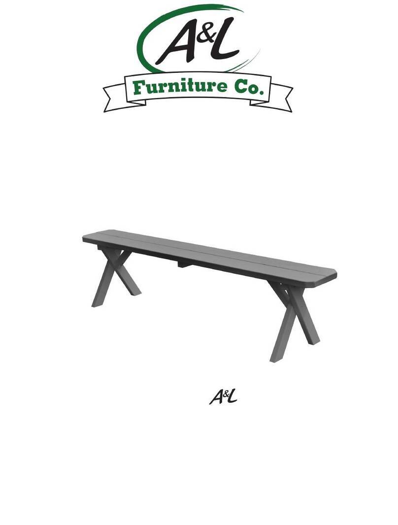 A&L Furniture Crossleg Bench User manual A&L Furniture Crossleg Bench User manual