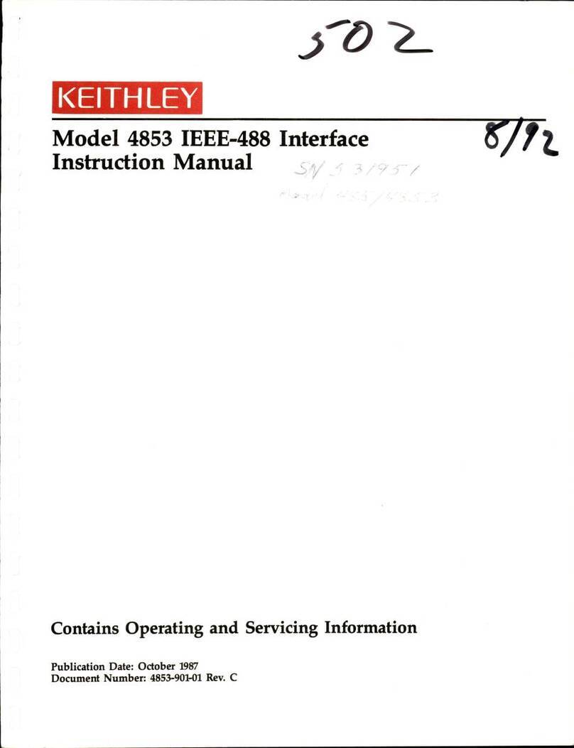 Keithley 4853 User manual