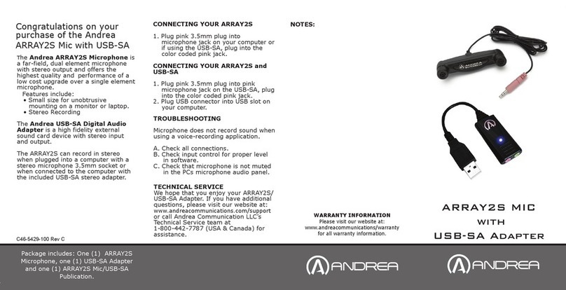 Andrea ARRAY2S User manual