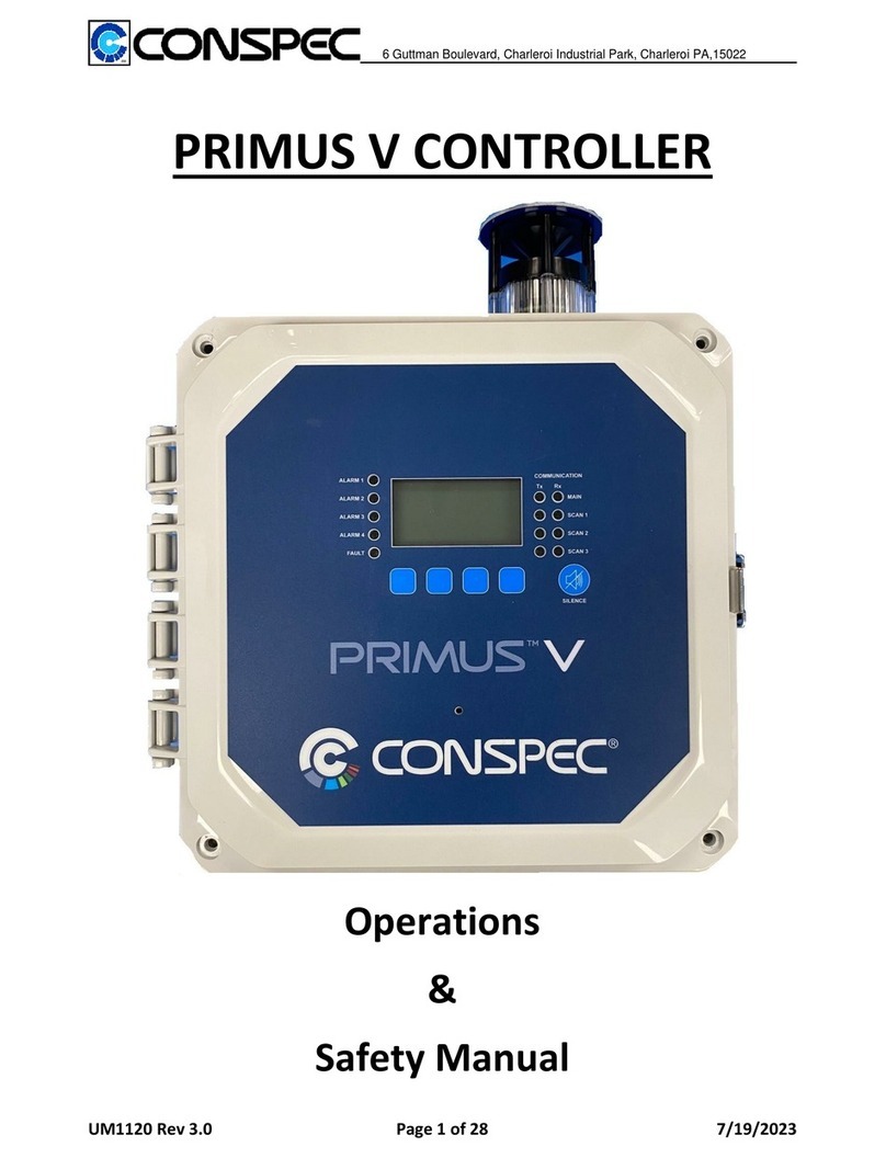 Conspec Controls PRIMUS V Use and care manual