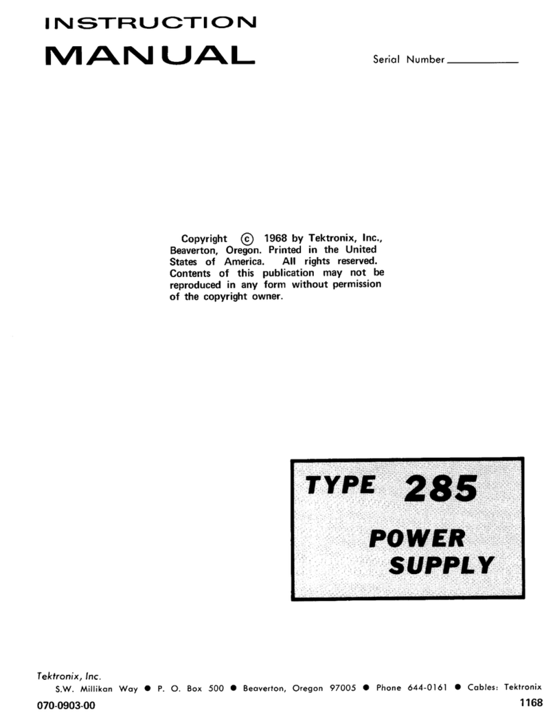 Tektronix 285 User manual Tektronix 285 User manual