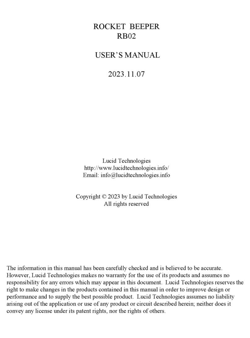 Lucid Technologies ROCKET BEEPER RB02 User manual