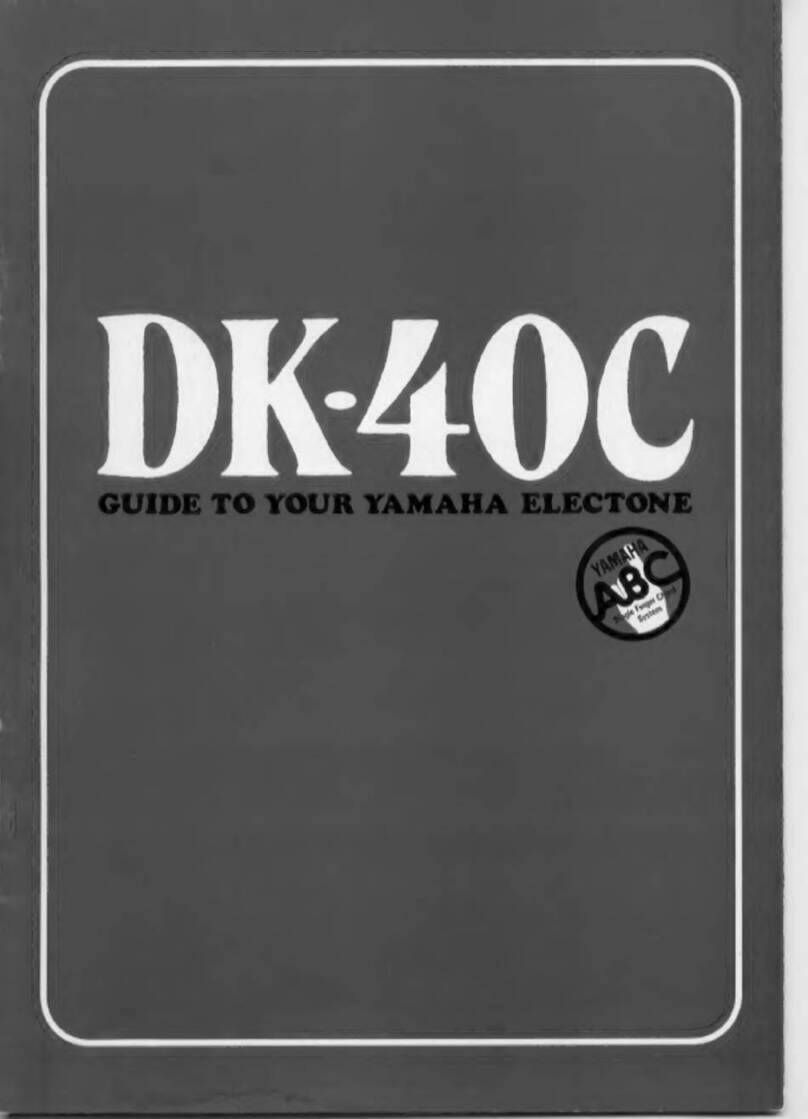 Yamaha Electone DK-40C User manual Yamaha Electone DK-40C User manual