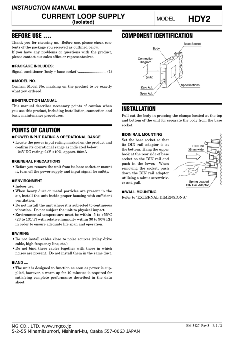 MG HDY2 User manual