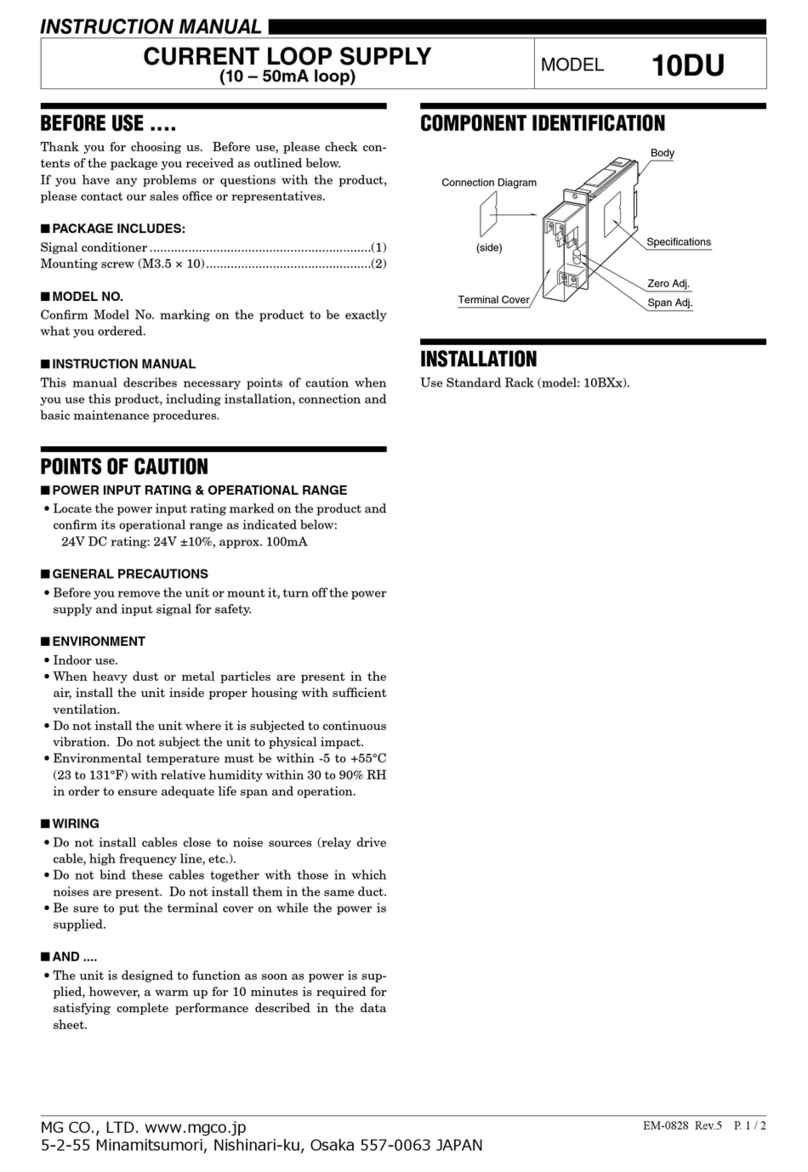 MG 10DU User manual