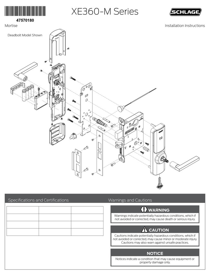 Schlage XE360-M Series User manual