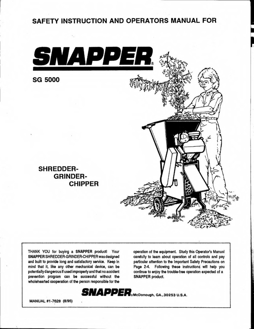 Snapper SG 5000 Operator's manual Snapper SG 5000 Operator's manual
