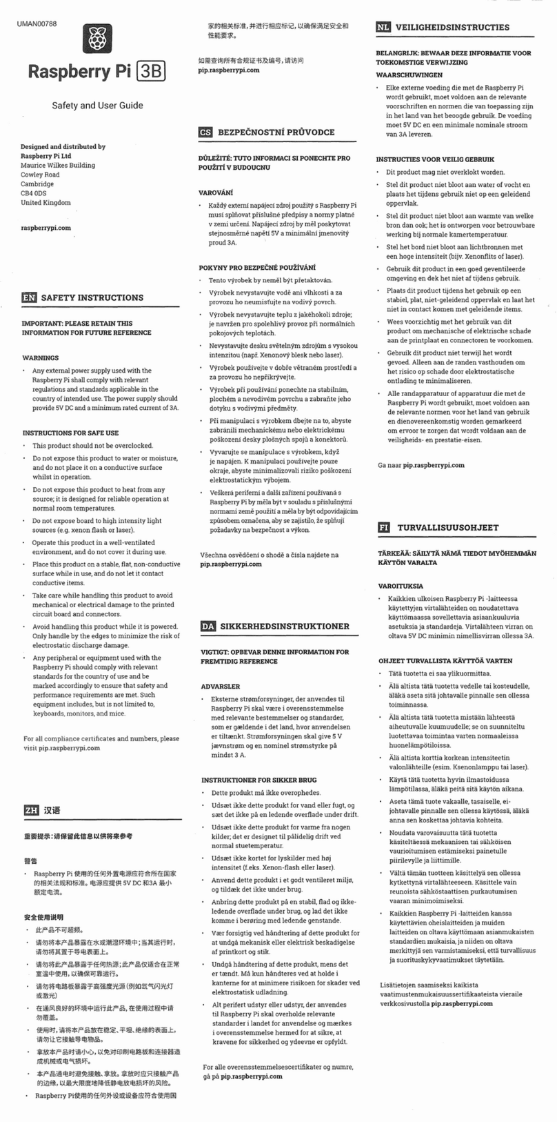 Raspberry Pi 3B User manual
