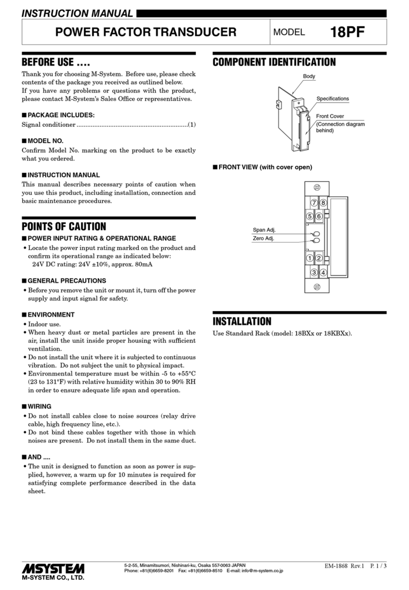 M-system 18PF User manual