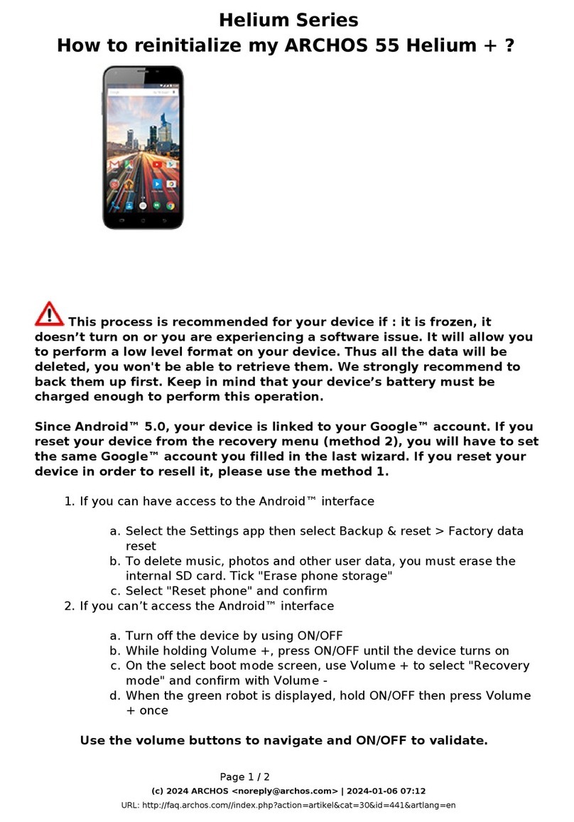 Archos 55 Helium Ultra User manual