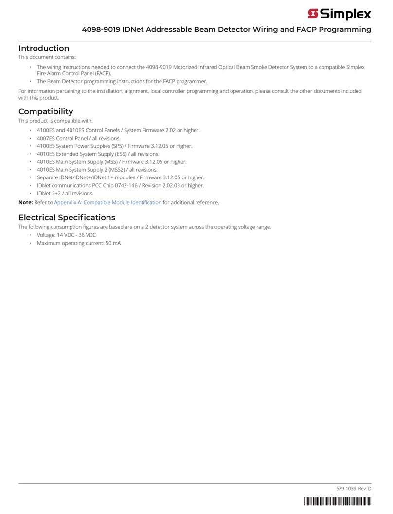 Simplex 4098-9019 Operating instructions