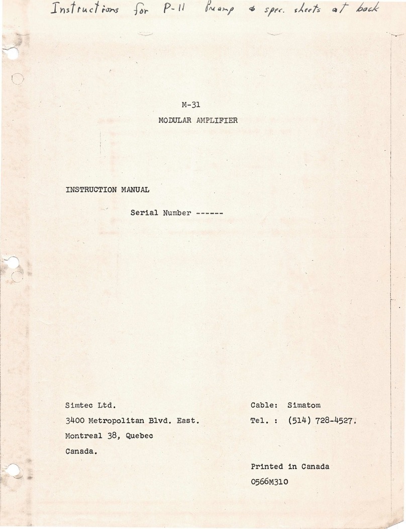 SIMTEC M-31 User manual
