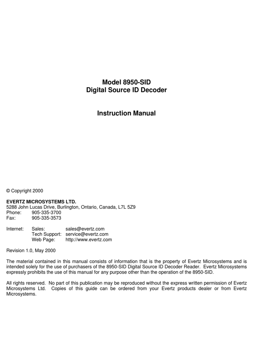 evertz 8950-SID User manual