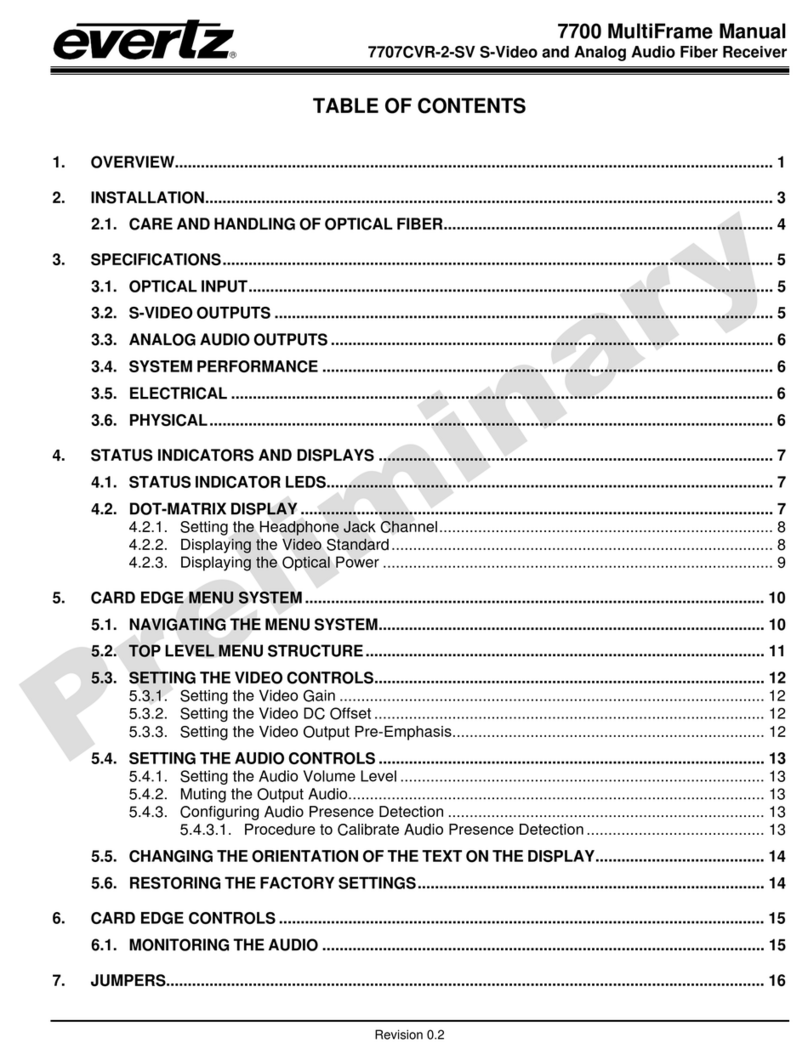 evertz 7700 Series User manual