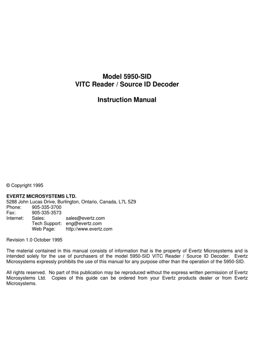 evertz 5950-SID User manual