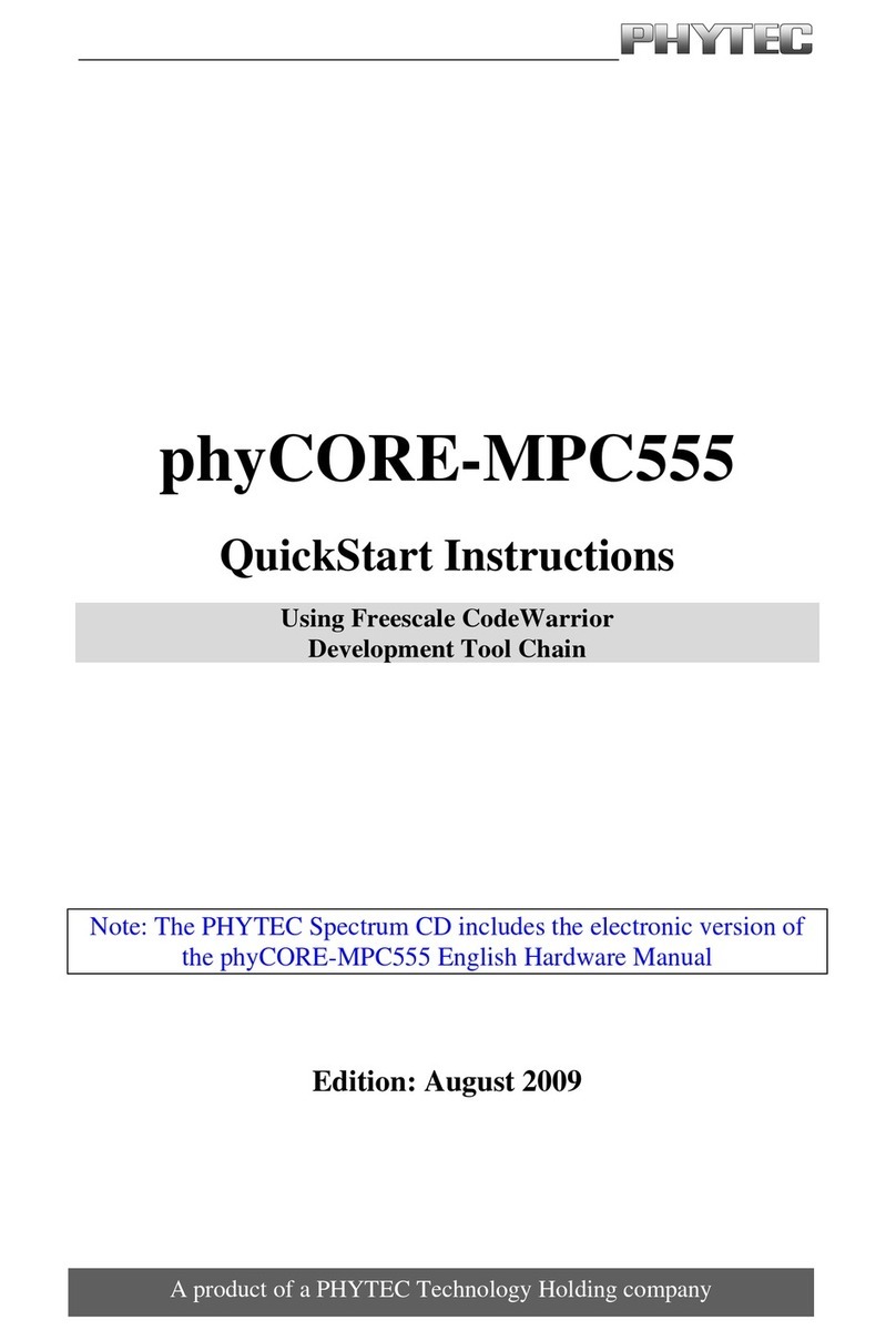 Phytec phyCORE-MPC555 Programming manual