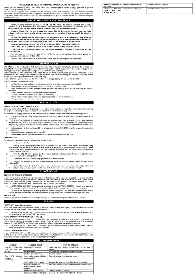 Nilox EASY 480 User manual