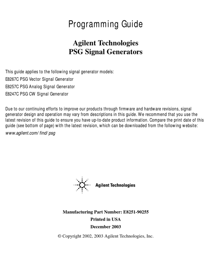 Agilent Technologies E8267C Operating instructions