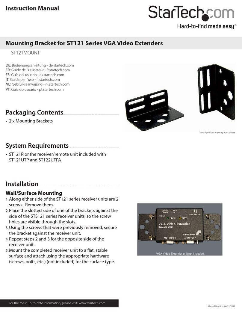 StarTech.com ST121MOUNT User manual StarTech.com ST121MOUNT User manual