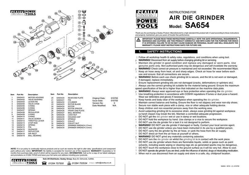 Sealey SA654 User manual