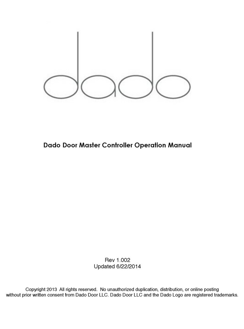 DADO Door Master Controller User manual
