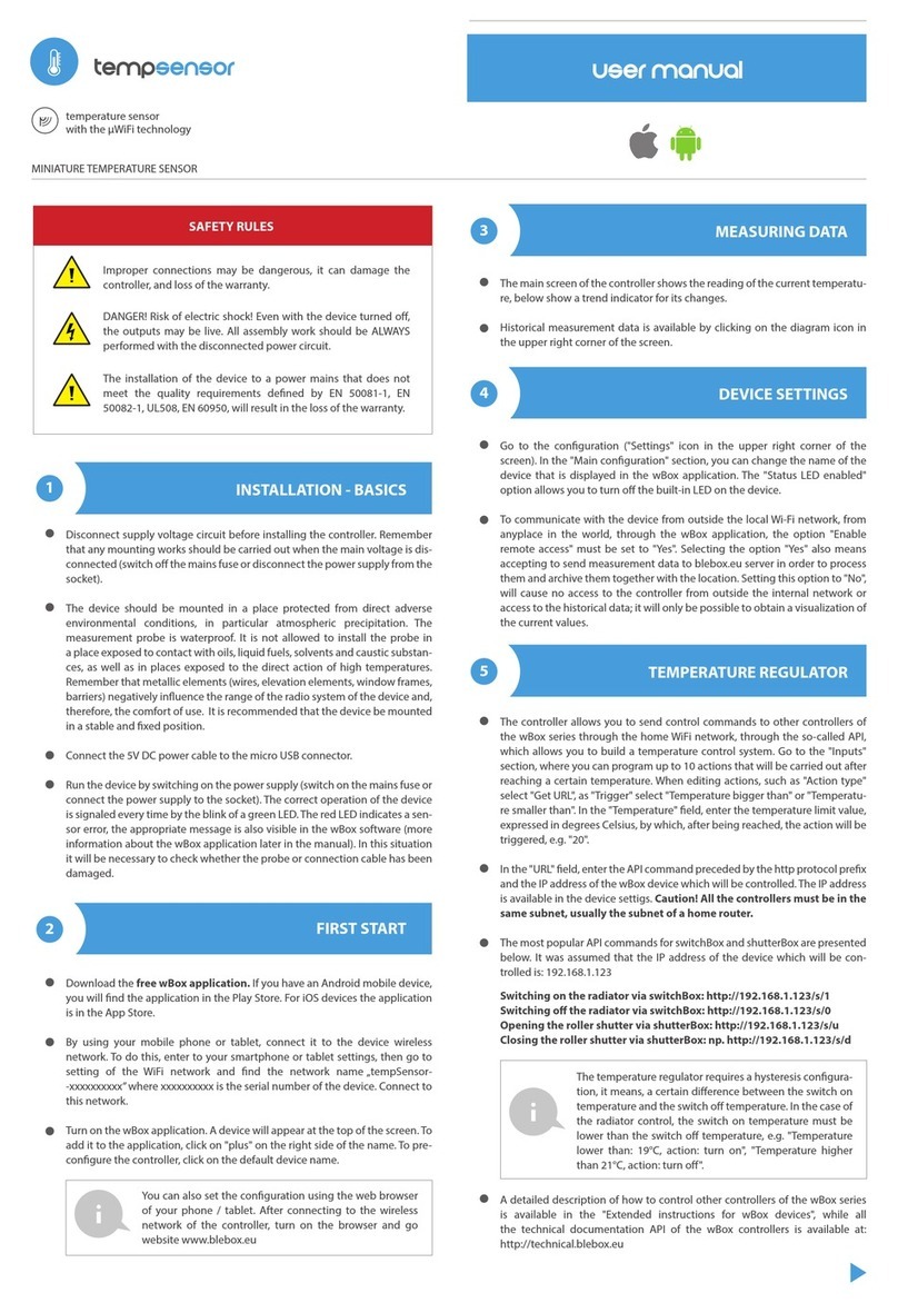 BleBox tempsensor User manual