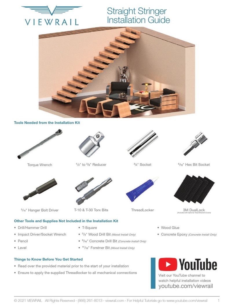 VIEWRAIL Straight Stringer User manual