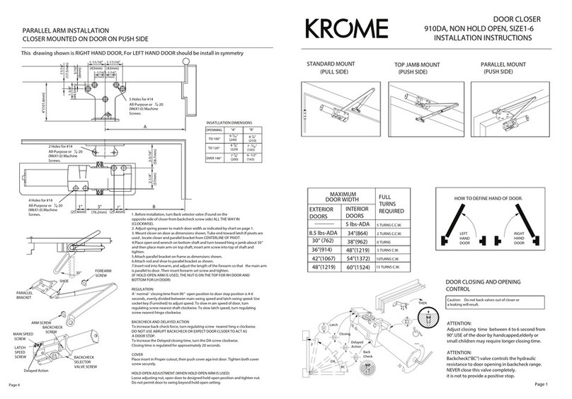 KROME 910DA User manual