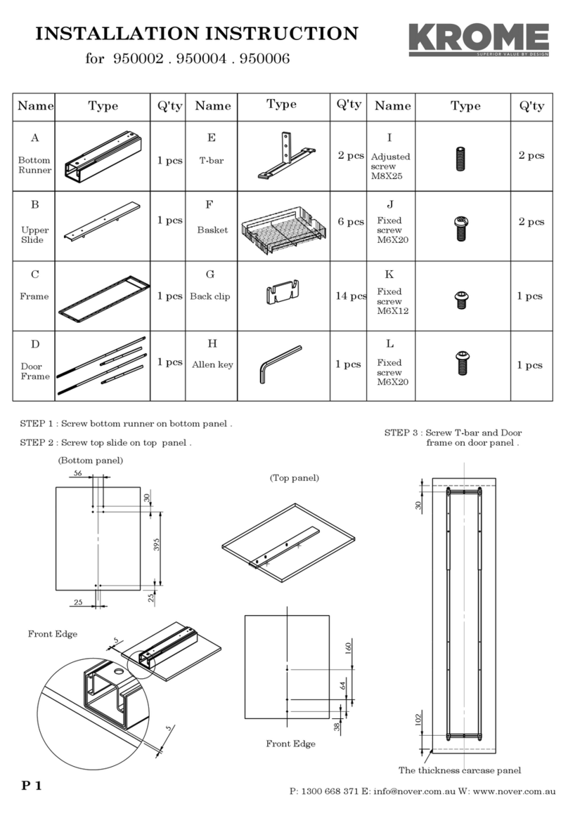 KROME 950002 User manual