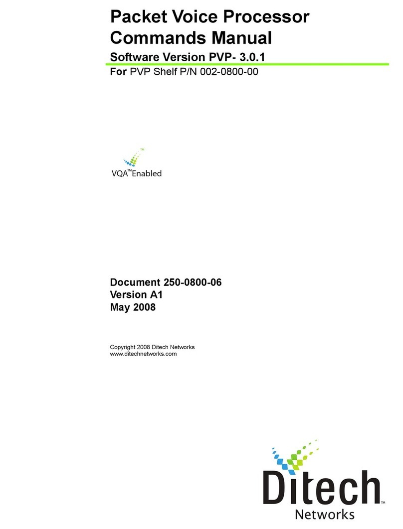 DITECH Packet Voice Processor Installation instructions