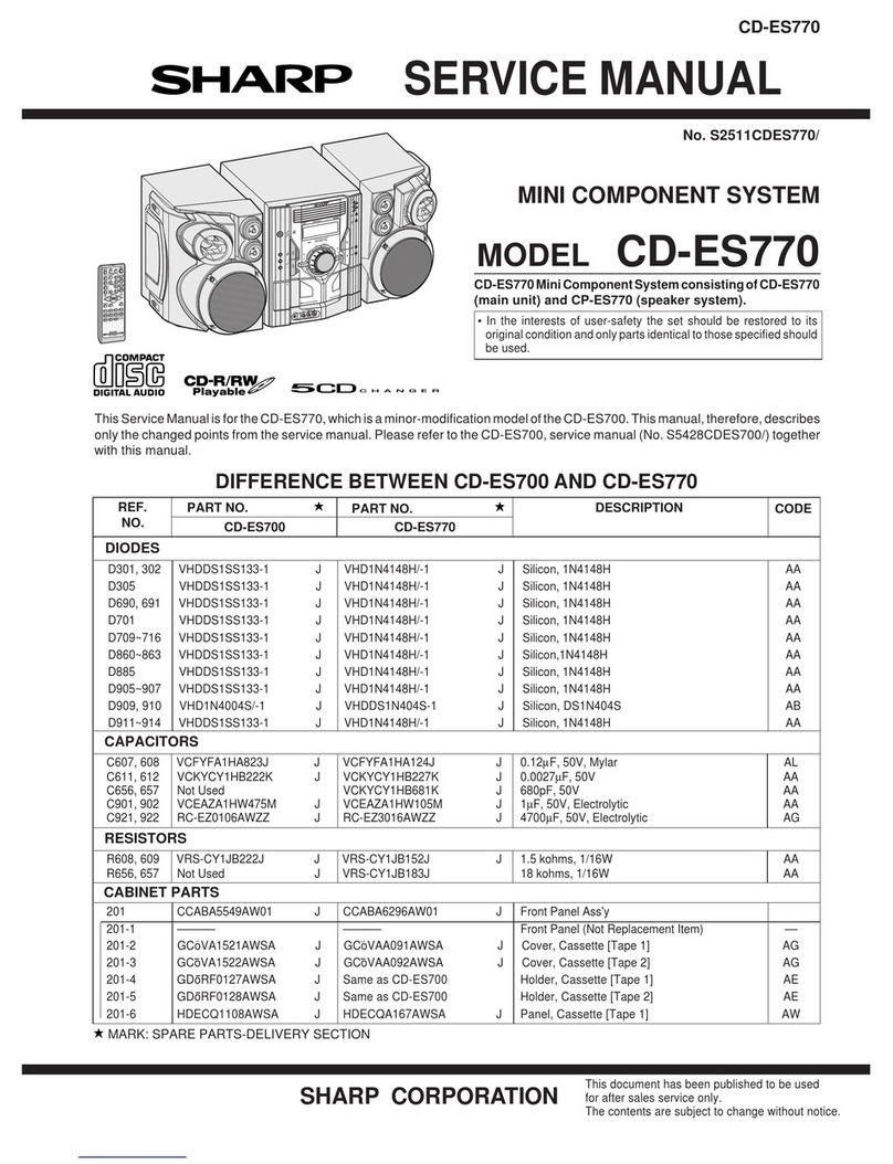 Sharp CD-ES770 User manual