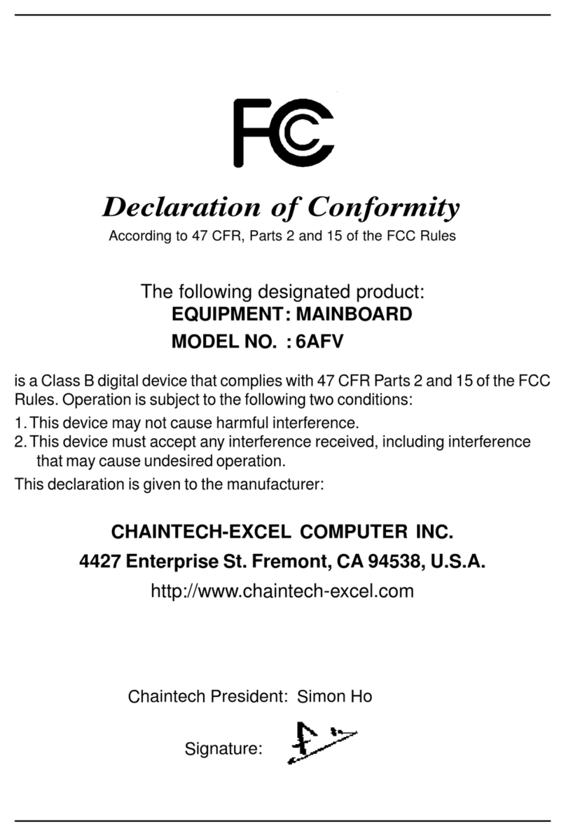 CHAINTECH 6AFV User manual CHAINTECH 6AFV User manual