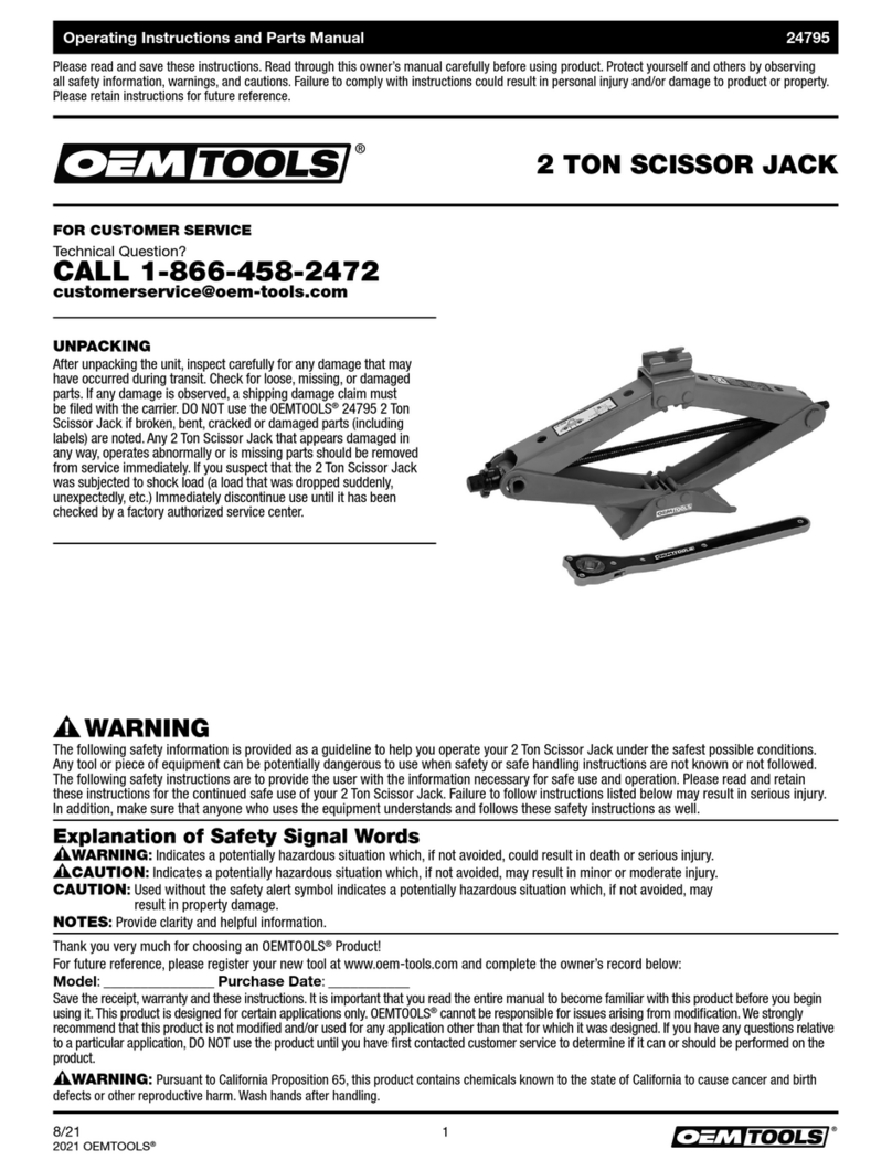 OEM Tools 24795 Service manual