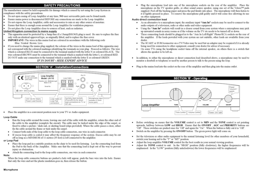Sarabec LA110 User manual
