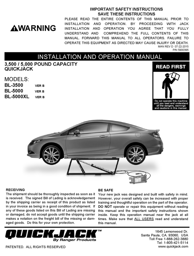 QuickJack BL-3500 User manual